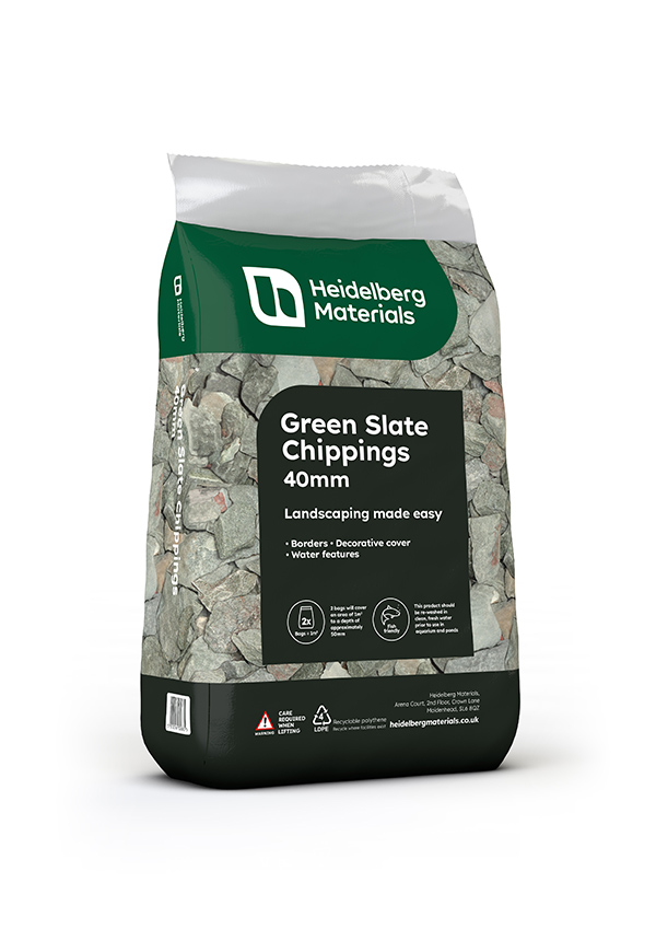 Green Slate Chippings 40mm