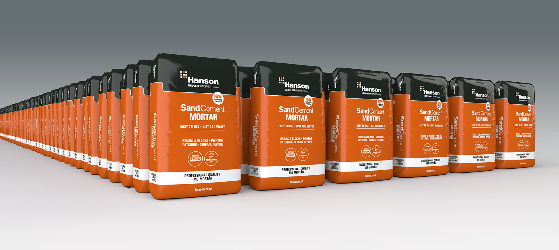 Hanson 20KG Sand & Cement Pointing Bricklaying & Repair Work Mortar Mix 